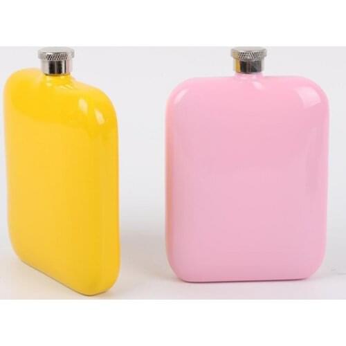 Environmental-friendly Solid Color Rectangle Liquor Bottle for Traveling
