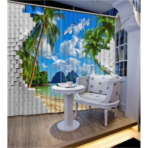 Brick curtains 3d Curtains Blackout for Living Room Kids Bedroom Fabric