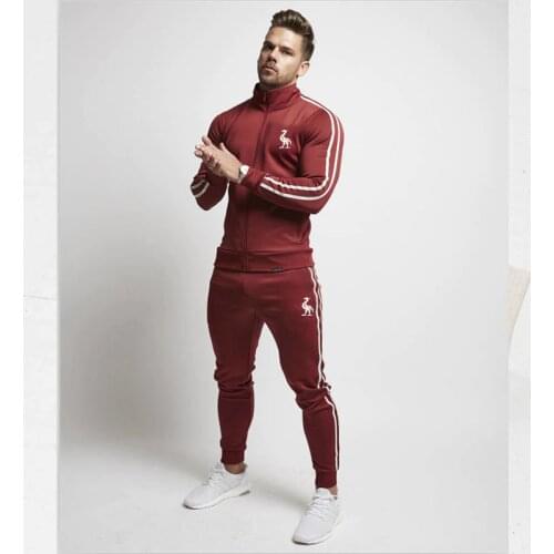 Mens Streetwear Hip Hop Male Sweatshirt Sweatpants Suit 2Pcs splice Suit streetwear Jackets Men Zipper pocket Print Jacket