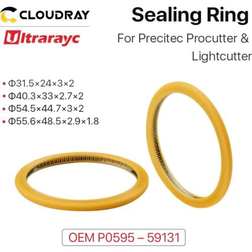 Ultrarayc Laser Sealing Ring for Precitec Protective Windows 37*7/30*5 and Precitec ZM ProCutter DR P0595–59131 40.3×33×2.7mm