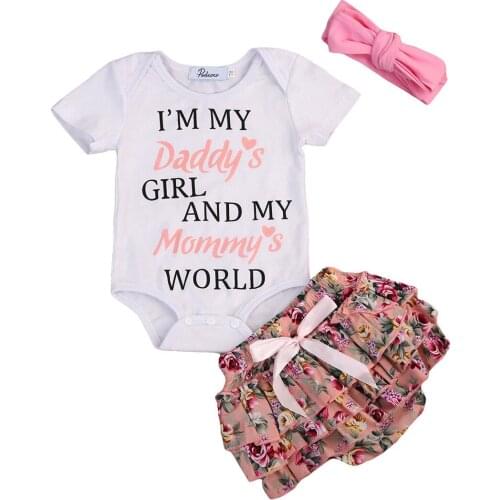 New Baby Girls Floral Romper Toddler Ruffles Shorts Girl Floral Outfits Clothes Floral Headband