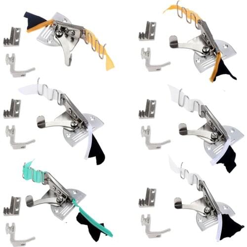 Overlock folder TAPE SIZE 34mm A10 hemmer Right Angle Bias Binder for lockstitch machine Binding of curve edge 18mm-28mm