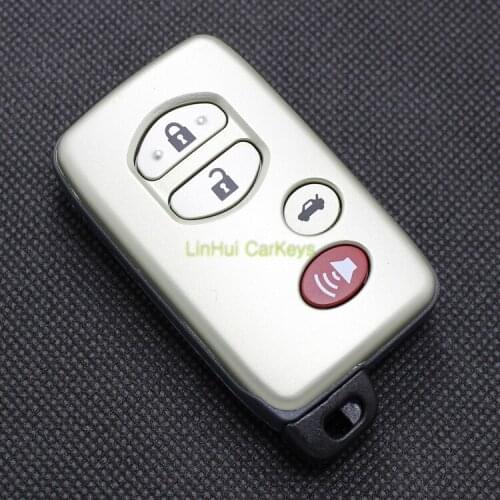 PINECONE for TOYOTA CROWN CAMRY HIGHLANDER PRADO MARK X Key Case 3+1 Buttons Uncut Brass Blade Modified Remote Key ABS Shell 1PC