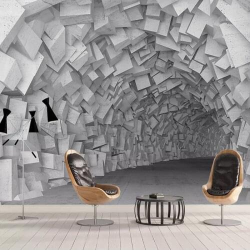Custom Wallpaper For Walls 3D Stereoscopic Space Geometric Pattern Living Room Bedroom Study Wall Decor Mural Photo Wall Paper