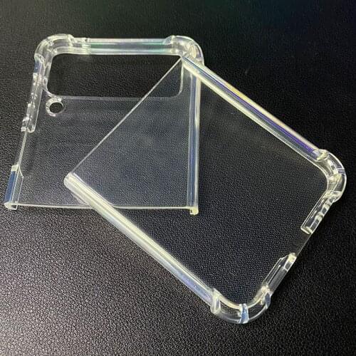 Transparent Case for Samsung Galaxy Z Flip3 Case Soft Silicon Shockproof Shell Luxury Clear Case for Samsung Z Flip 3 Case