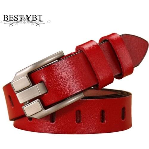 Best YBT Women belt Hot selling retro solid color Imitation leather Alloy pin buckle belt casual Women business affairs belt