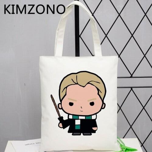 Draco Malfoy shopping bag handbag cotton tote shopping bolsa bolso bag shoping ecobag fabric foldable grab