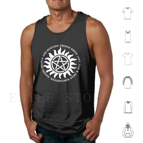 Supernatural Tank Tops Vest Sleeveless Sam Winchester Dean Winchester Supernatural John Winchester Castiel Crowley Mary