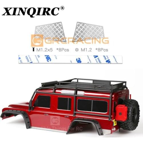 Trx4 rear skid plate rear metal trim for 1 / 10 RC tracked vehicle traxxas trx-4 defender car accessories