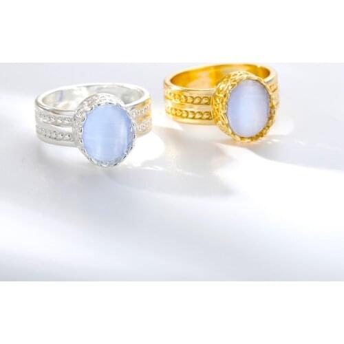 Rhinestone Wedding Rings For Women Opal Water Drop Engagement Ring Party Finger Rings Vintage Jewelry Bague Anillos