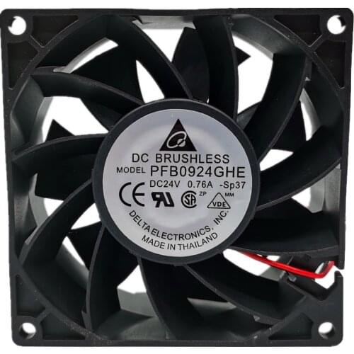 For Delta PFB0924GHE 24V 0.76A ABB ACS510/550 9238 9CM 92X92X38MM 2 line inverter fan