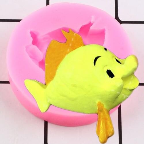 3D Fish Shape Silicone Mold Cupcake Topper Fondant Cake Decorating Tools Candy Resin Clay Chocolate Kitchen Baking Accessories