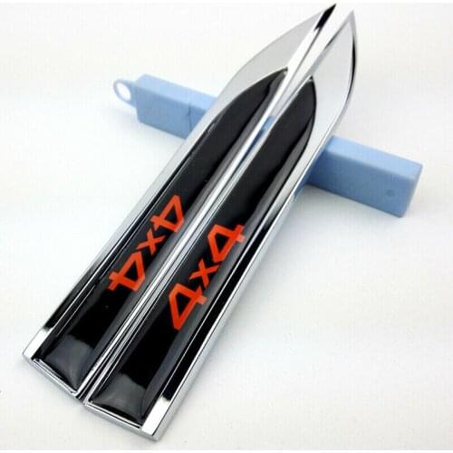 4x4 Metal Black+Red Fender 2pcs/set For Car Side Trunk Lids, Side Fenders, Doors