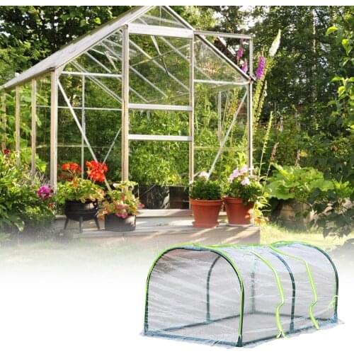 60*25*9cm Mini Greenhouse Cold-Proof Portable Thermal Insulation Shed Transparent PVC Cover