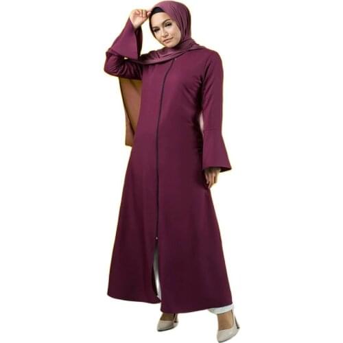 Abaya For Muslim Women Dress Kaftan Robe Trench Coats Femme Musulman Ensembles Abayas Hijab Caftan Dubai Turkey Islamic ClotF896