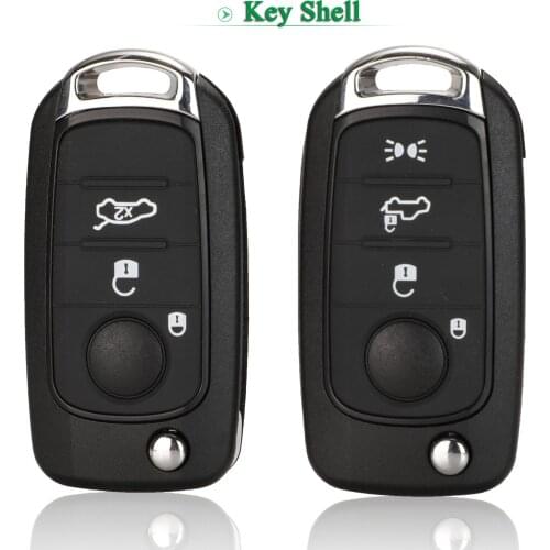 Bilchave 3/4 Buttons Folding Remote Car Key Shell Case Fob For Fiat Egea Tipo 500X With Uncut Blade SIP22 Replacemen