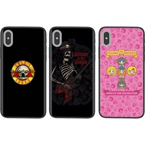 Guns N Roses Music Band Retro Black Bumper Trend Coque Painting Popular For Xiaomi Mi 11 10T 10S 10 Ultra Pro Lite Poco X3 NFC