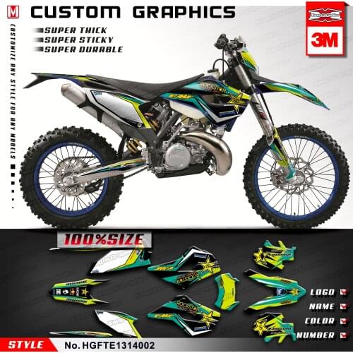 KUNGFU GRAPHICS Custom Stickers Vehicle Wraps for Husaberg TE 125 250 300 / FE 250 350 450 501 2013 2014 (Style no.HGFTE1314002)
