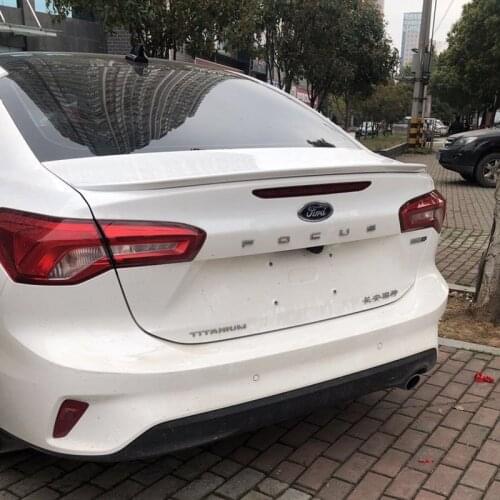 Use For Ford Focus Sedan 2019 2020 Year Spoiler ABS Plastic Carbon Fiber Look Rear Trunk Wing Car Body Kit Accessories