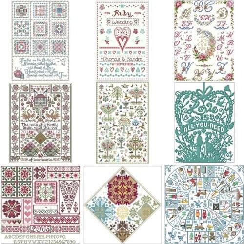 Quaker Jigsaw patterns counted 11CT 14CT 18CT DIY Cross Stitch Sets wholesale Cross-stitch Kits Embroidery Needlework
