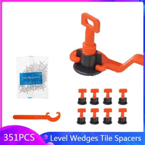 351pcs/set Level Wedges Tile Spacers For Flooring Wall Tile Spacer Tile Leveling System Leveler Locator Spacers Plier