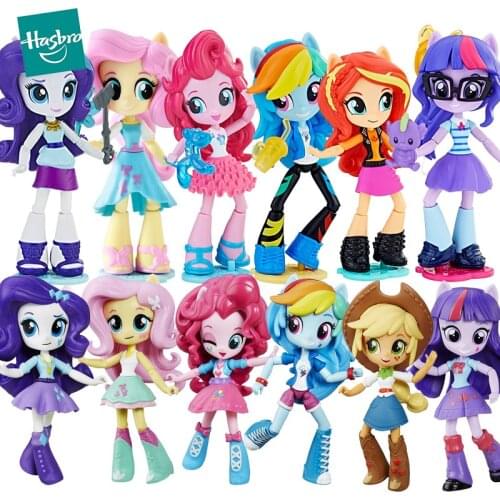 Hasbro 12cm Dolls My Little Pony Toys for Girls Rainbow Dash Action Figure Equestria Girls Anime Baby Toys for Children Birthday