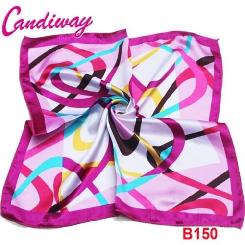 Hot Sale Fashion Women Silk Scarf Luxury Brand Bandana Scarves Hijab Wrap Square Scarf Foulard Scarves Popular Bandana 50cm