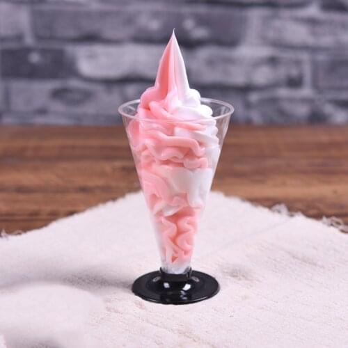 Simulation Sundae model Dummy Fruit Sundae cup Sample plastic Ice Cream Sundae Props Fake Food Model