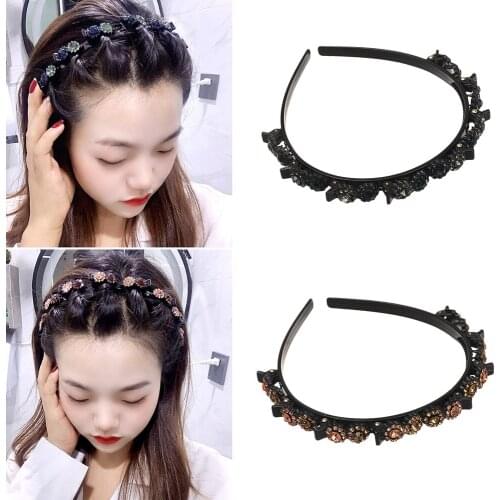 Fashion Double Bang Fixed Pearl Hairpin Toothed Design Headband Clip Hair Decoration Jewelry Women Salon Hairstyle Accessories