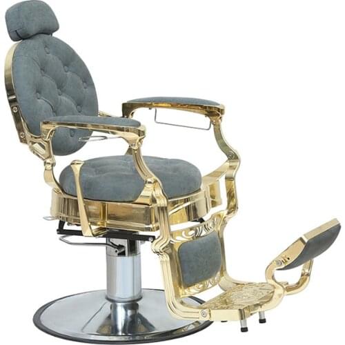 Fashionable Aluminum Frame Hair Cutting Barber Chair Sponge-filled Hairdressing Chairs Salons Liftable Swivel Recline