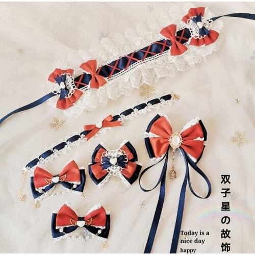 Hand-Made Lolita Soft Sister Hair Band White Xue Ji Lolita KC Edge Clamp Choker