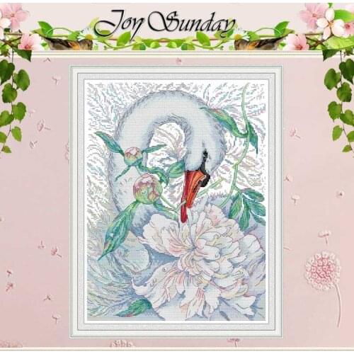White Swan Animals Patterns Counted Cross Stitch DIY 11CT 14CT Cross Stitch Sets Chinese Cross-stitch Kits Embroidery Needlework