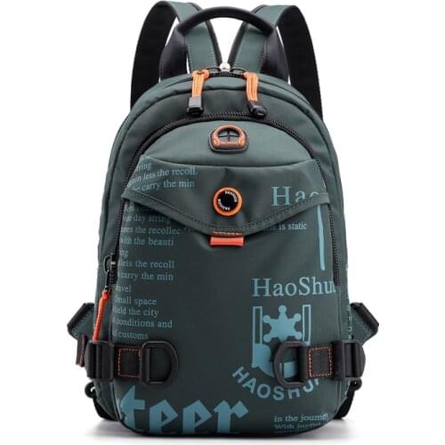 New style outdoor mens chest bag functional fashion backpack water-repellent nylon fabric single shoulder messenger bag