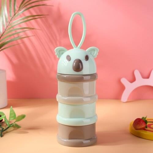 Portable Baby Food Storage Box Bear Shape Essential Milk Powder Container