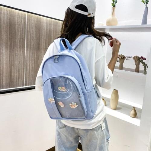 Transparent Backpack Shoulder Bag High-Capacity Waterproof Fashion Leisure 2020 Hot New Students Can Do Whatever They Want