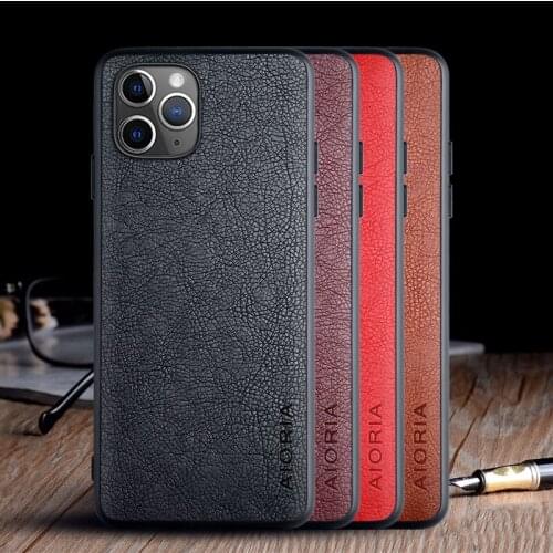 For iphone 11 pro max case luxury Vintage Leather skin with silicone capa phone case for iphone 11 pro max funda cover coque