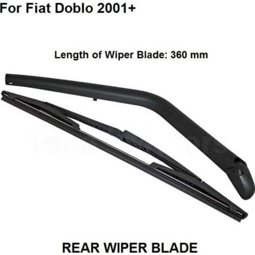New Set For Fiat Doblo 2001-2013 Rear Windshield Window Wiper Arm + Blade Set 360mm