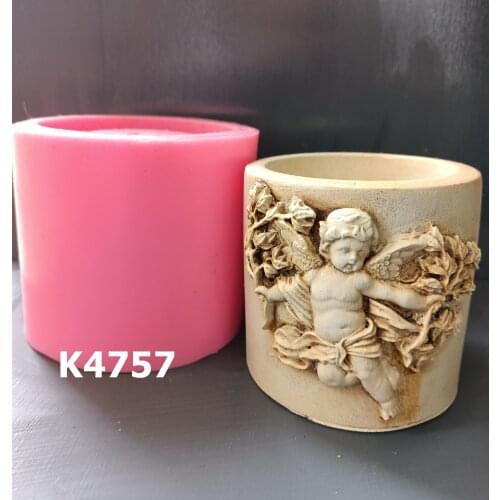 Melekli saksı silikon kalıp