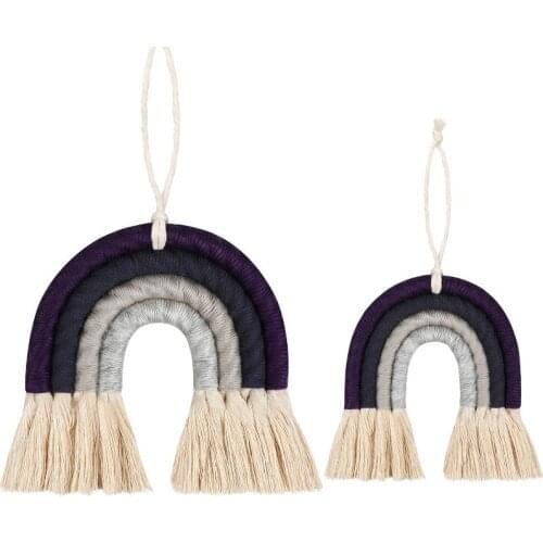 Nordic Handmade Rainbow Tapestry Ornament Kids Room Decor Apartment Wall Hanging AXYC