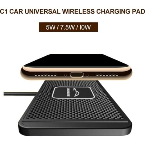 USA QI Standard Car Wireless Charging Launch Pad Wireless Car Phone Charger Fast Charging Pad Mat For iPhone Samsung