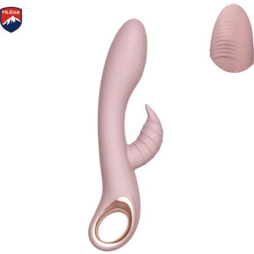MLSice G Point Stimulator Clitoral Rabbit Vibrator Sex Toys for Woman, Finger Tickling Dual Motors Vibe with Pull Ring Sexy Shop