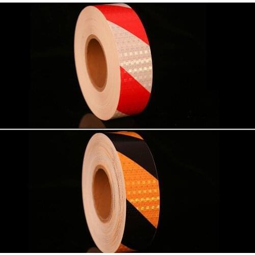 5cmx10m/Roll Arrow Reflective Tape Safety Caution Warning Adhesive Tape Sticker For Truck Motorcycle Bicycle Car Styling