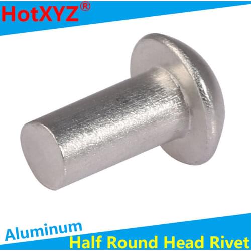Spot GB867-86 Semi-round Head Aluminum Rivet Solid Rivet Round Cap Percussive Aluminum Rivet M3-M6 100PCS