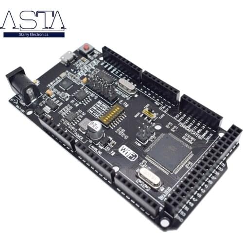 WeMos Mega +WiFi R3 ATmega2560+ESP8266 (32Mb memory), USB-TTL CH340G. Compatible Mega, NodeMCU, WeMos ESP8266