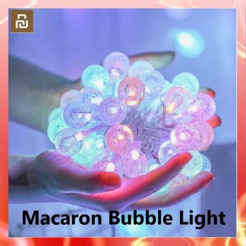 XIaomi Macaron Bubble Light String Symphony 16 colors Smart remote control 8 modes Timer switch USB Smart home