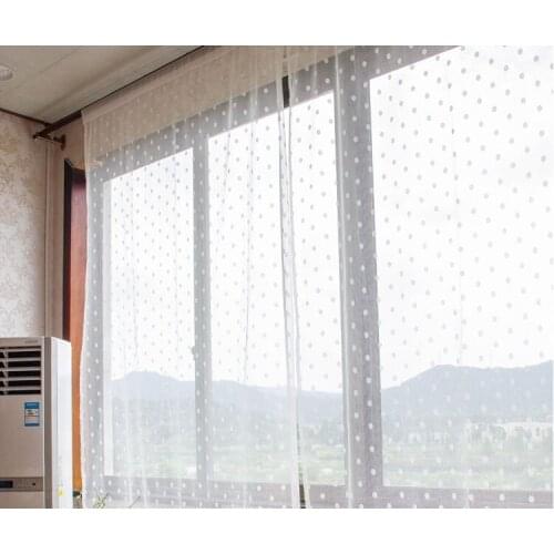 Curtains Lace Window Curtain White Tulle Floral fashionable Rideaux Cortina Sheer Scarf Bedroom Home Decor for living room