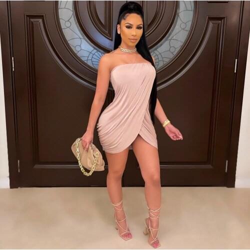 Summer Irregular Off Shoulder Club Party Dress Women 2021 Plus Size Sleeveless Female Sexy White Mini Dresses Casual Vestidos