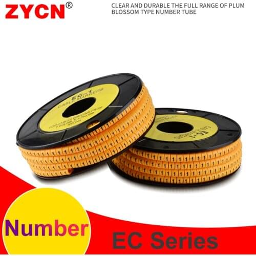 1 Roll Cable Markers Number Tube EC 1 2.5 4 6 Square Mark Wire Label Pipe Network Line Sleeve Concave Antiskid PVC