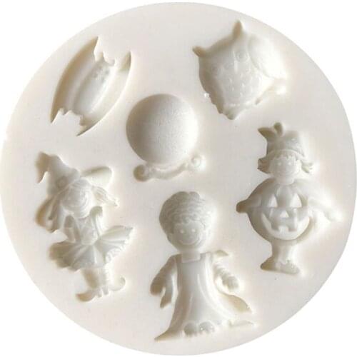 1pc Halloween Silicone Mold Fondant Chocolate Gum Paste Mold Mold Cake Decorating Tools