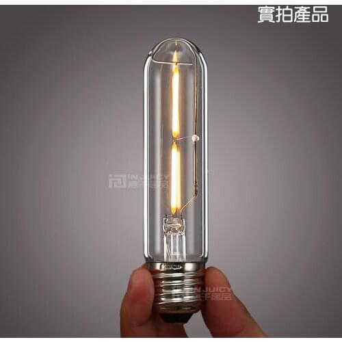10PCS 2W Industrial Vintage T10 Edison LED Bulb E27 360 Degree Warm White Cafe Bar Coffee Shop Store Shop Club